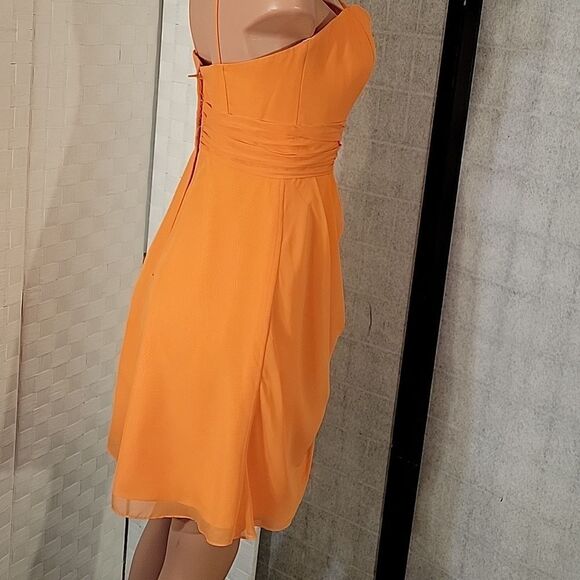 BRAND NEW JORDAN FASHION CHIFFON STRAPLESS SHORT COCKTAIL DRESS - Picture 13 of 15